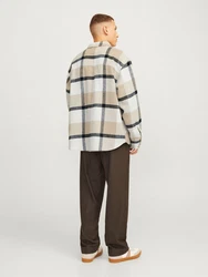 Jack & Jones Langarmshirt Hemd Beige/Creme