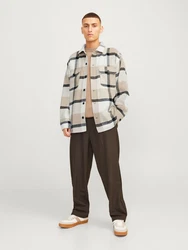 Jack & Jones Langarmshirt Hemd Beige/Creme