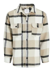Jack & Jones Langarmshirt Hemd Beige/Creme