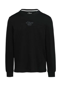 s.Oliver Langarmshirt mit Logo-Stickerei