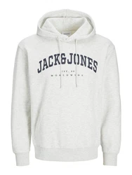 Jack & Jones Sweatshirt JJECALEB VARSITY HOOD NOOS navy/weimeliert