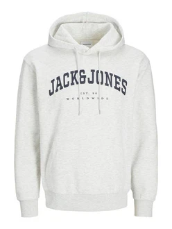 Jack & Jones Sweatshirt JJECALEB VARSITY HOOD NOOS navy/weimeliert