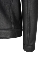Lolus Lederjacke Edgar Schwarz/Dunkelgrau/Grau