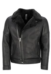 Lolus Lederjacke Edgar Schwarz/Dunkelgrau/Grau
