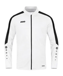 Jako Sweatjacke Power Polyesterjacke Weiß/Schwarz/Orange