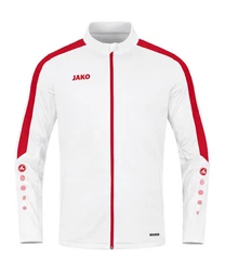 Jako Sweatjacke Power Polyesterjacke Rot/Weiß