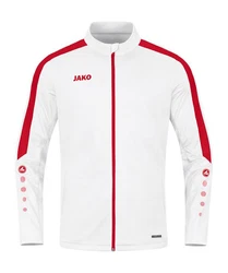Jako Sweatjacke Power Polyesterjacke Rot/Weiß