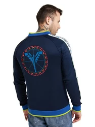 CARLO COLUCCI Sweatjacke Casaccia Dunkelblau/Hellblau/Blau