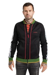 CARLO COLUCCI Sweatjacke Casaccia Orange/Schwarz