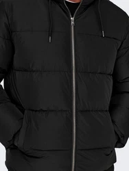 ONLY & SONS Steppjacke ONSMARLON LIFE HOOD PUFFER JACKET Schwarz