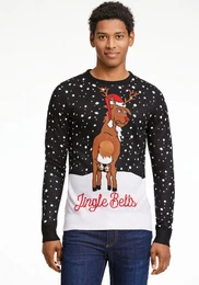 Strickpullover in Weihnachts-Optik