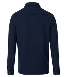 CASAMODA Langarmhemd Hemdjacke uni Dunkelblau/Blau/Hellblau