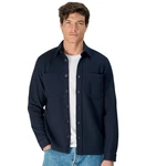 CASAMODA Langarmhemd Hemdjacke uni Dunkelblau/Blau/Hellblau