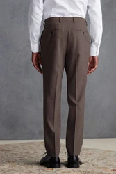 Next Anzughose Slim Fit Signature Tollegno Anzug Khaki/Dunkelbraun/Braun/Grau