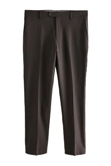 Next Anzughose Slim Fit Signature Tollegno Anzug Khaki/Dunkelbraun/Braun/Grau
