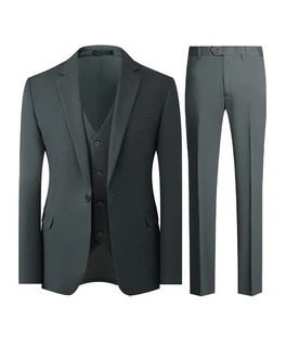 Allthemen Anzug 3-tlg klassischer Businessanzug Dunkelgrau/Dunkelblau/Grau/Dunkelgrün Allthemen Anzug 3-tlg klassischer Businessanzug Dunkelgrau/Dunkelblau/Grau/Dunkelgrün