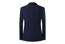 Allthemen Anzug 3-tlg klassischer Businessanzug Dunkelblau/Hellblau