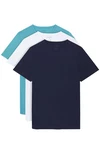 Lyle & Scott T-Shirt Herren Basic 3er-Pack Blau/Hellblau/Dunkelblau