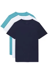 Lyle & Scott T-Shirt Herren Basic 3er-Pack Blau/Hellblau/Dunkelblau