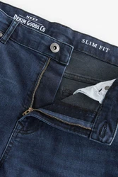 Next Slim-fit-Jeans Klassische Stretch-Jeans Dunkelblau/Blau