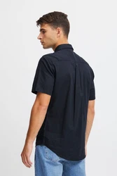 Casual Friday Kurzarmhemd CFAksel SS linen mix shirt Dunkelblau/Schwarz/Hellblau/Blau