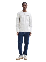 TOM TAILOR Kurzarmshirt Henley-Shirt Regular Fit Grau
