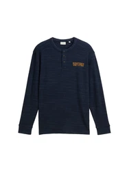 TOM TAILOR Kurzarmshirt Henley-Shirt Regular Fit 
