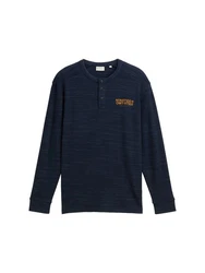 TOM TAILOR Kurzarmshirt Henley-Shirt Regular Fit 