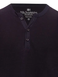 Nils Sundström Langarmshirt Dunkelblau/Lila