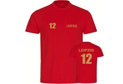 multifanshop T-Shirt Herren Leipzig - Trikot Nummer 12 gold