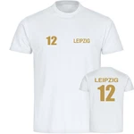 multifanshop T-Shirt Herren Leipzig - Trikot Nummer 12 gold
