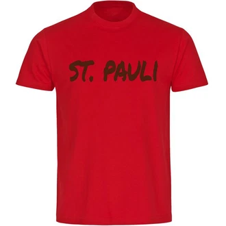 multifanshop T-Shirt Herren St. Pauli - Textmarker Rot multifanshop T-Shirt Herren St. Pauli - Textmarker Rot