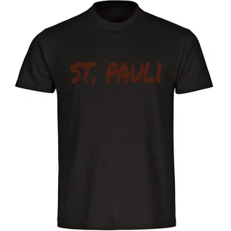 multifanshop T-Shirt Herren St. Pauli - Textmarker Rot/Beige/Schwarz/Braun multifanshop T-Shirt Herren St. Pauli - Textmarker Rot/Beige/Schwarz/Braun