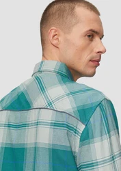 s.Oliver Langarmhemd Regular Fit Grün/Türkis/Blau