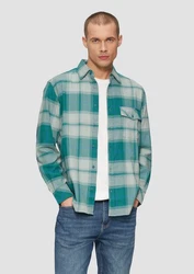 s.Oliver Langarmhemd Regular Fit Grün/Türkis/Blau