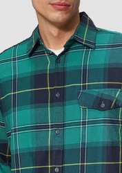 s.Oliver Langarmhemd Regular Fit Grün/Türkis/Dunkelgrün/Blau