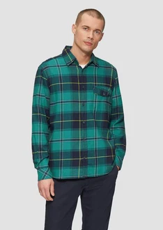 s.Oliver Langarmhemd Regular Fit Grün/Türkis/Dunkelgrün/Blau