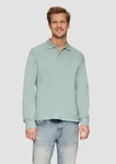 s.Oliver Langarmshirt Poloshirt Hellblau/Grün/Hellgrün