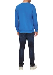 s.Oliver Sweatshirt mit Flock-Print Applikation Hellblau/Blau