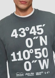 s.Oliver Sweatshirt mit Flock-Print Applikation basaltgrau/weiß