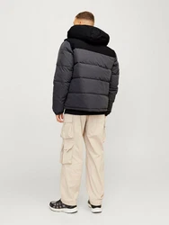 Jack & Jones Jacke 'JJEOtto' Puffer Jacket SN Dunkelgrau/Schwarz/Dunkelblau/Grau