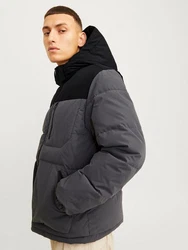 Jack & Jones Jacke 'JJEOtto' Puffer Jacket SN Dunkelgrau/Schwarz/Dunkelblau/Grau