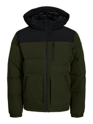 Jack & Jones Jacke 'JJEOtto' Puffer Jacket SN oliv / schwarz