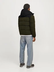 Jack & Jones Jacke 'JJEOtto' Puffer Jacket SN oliv / schwarz