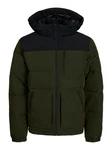 Jack & Jones Jacke 'JJEOtto' Puffer Jacket SN oliv / schwarz