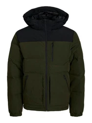 Jack & Jones Jacke 'JJEOtto' Puffer Jacket SN oliv / schwarz