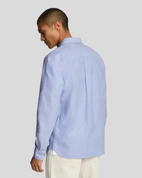 Lyle & Scott Langarmhemd Hellblau/Blau