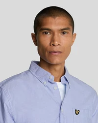 Lyle & Scott Langarmhemd Hellblau/Blau