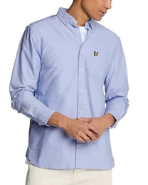 Langarmhemd Herren, 100% Baumwolle, Mit Button Down Kragen