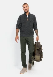camel active 5-Pocket Jeans Regular Fit Khaki/Dunkelgrün